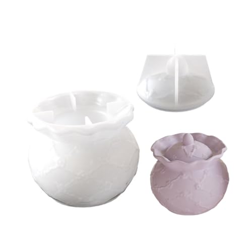 Silikonform für Betonkerzen, runde Aufbewahrungsbox mit Deckel, Epoxidharz, Gips Silikonform für Betonkerzen, runde Aufbewahrungsbox mit Deckel, Epoxidharz, Gips von AOOOWER