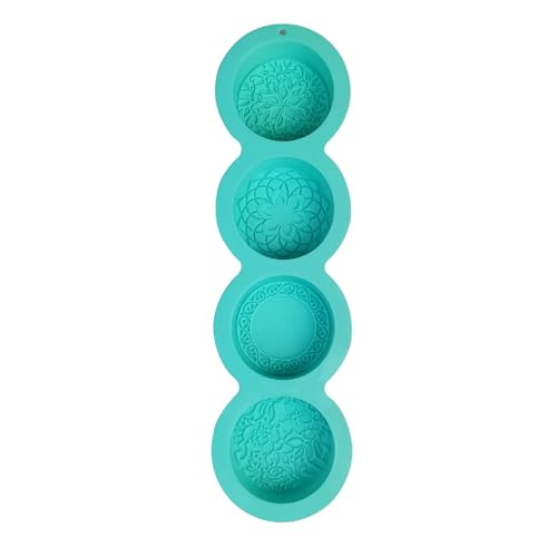 Silikonform mit 4 Mulden für Seifenherstellung, Blumenmuster, Fondant, Backwerkzeug Silikonform mit 4 Mulden für Seifenherstellung, Blumenmuster, Fondant, Backwerkzeug von AOOOWER