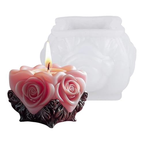 Silikonform mit Rosenblüten, Rosenform, Seifenherstellung für Epoxidharz, Seife, Hochzeit, Heimdekoration, Silikon von AOOOWER