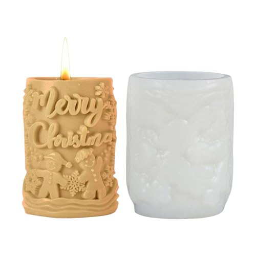 Silikonformen mit Weihnachtsmotiv für die Herstellung von Seife, Heimdekoration, zylinderförmig, geschnitzte Harz-Silikonformen Silikonformen mit Weihnachtsmotiv für die Herstellung von Seife, Heimdekoration, zylinderförmig, geschnitzte Harz-Silikonformen von AOOOWER
