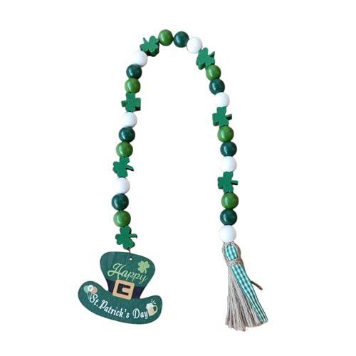StPatrick's Holzperlenschnur mit Quasten, hängende Zwerge, Anhänger für Küche, Schlafzimmer, Schlafsaal, Dekoration von AOOOWER