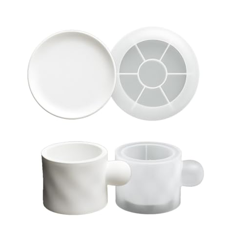 Stabile Silikon-Kaffeetassen-Form, wiederverwendbar, Epoxidharz, Gießen, Basteln, Geschenkideen von AOOOWER