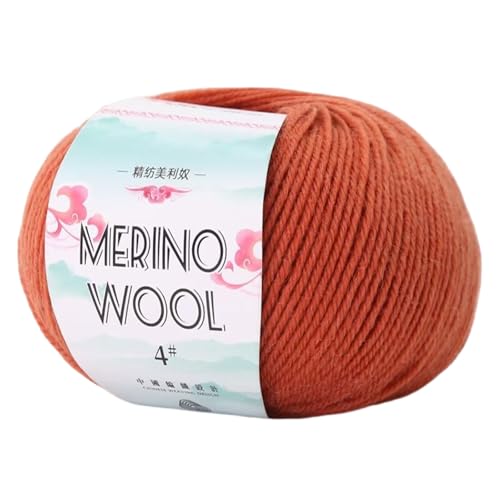 Wollgarn, 50 g, 130 m/Rolle, weiches Wollgarn, Handstrickgarn, Garn zum Stricken, Häkeln von Teppichen, Pullovern, Schals von AOOOWER