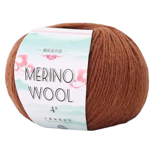 Wollgarn, 50 g, 130 m/Rolle, weiches Wollgarn, Handstrickgarn, Garn zum Stricken, Häkeln von Teppichen, Pullovern, Schals Wollgarn, 50 g, 130 m/Rolle, weiches Wollgarn, Handstrickgarn, Garn zum Stricken, Häkeln von Teppichen, Pullovern, Schals von AOOOWER