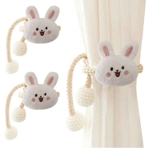 AOOPOO Raffhalter für Vorhänge, 2 Stück Cartoon Tiere Vorhanghalter Seil Gardinenclips Süßer Bär Hase Löwe Vorhang Raffhalter mit Perle Ball Gardinen Binder Haken Ringe für Kinderzimmer Dekoration AOOPOO Raffhalter für Vorhänge, 2 Stück Cartoon Tiere Vorhanghalter Seil Gardinenclips Süßer Bär Hase Löwe Vorhang Raffhalter mit Perle Ball Gardinen Binder Haken Ringe für Kinderzimmer Dekoration von AOOPOO