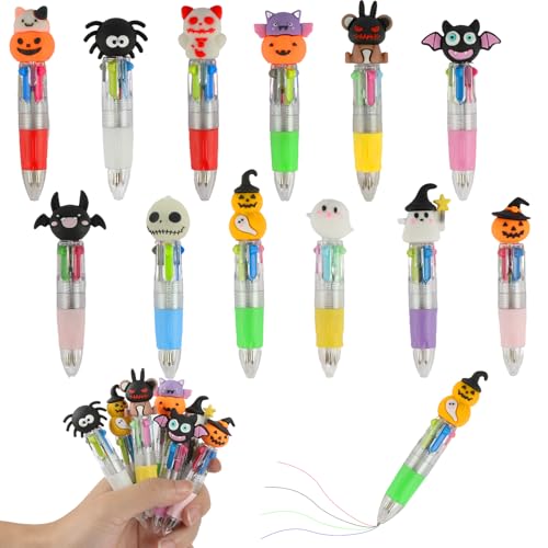 AOOSU Versenkbare Kugelschreiber Kinder, 12 Stück Mini Mehrfarbig Stifte Halloween, 4 Farben Kugelschreiber Kreativer Cartoon-Stift für Kinder Schüler Hausaufgaben Schule Büro Geschenke AOOSU Versenkbare Kugelschreiber Kinder, 12 Stück Mini Mehrfarbig Stifte Halloween, 4 Farben Kugelschreiber Kreativer Cartoon-Stift für Kinder Schüler Hausaufgaben Schule Büro Geschenke von AOOSU