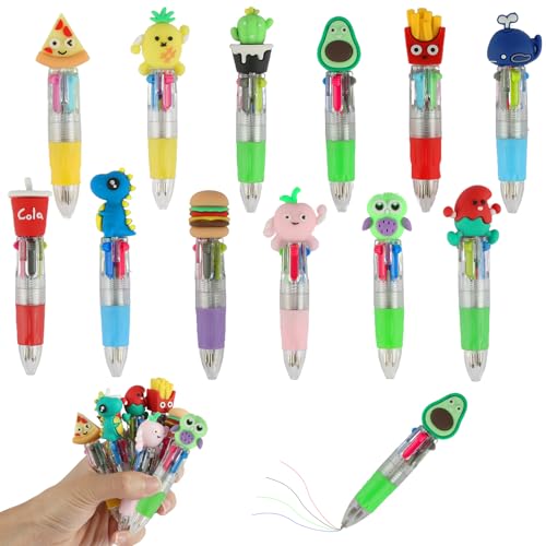 AOOSU Versenkbare Kugelschreiber Kinder, 12 Stück Mini Mehrfarbig Stifte Süßer, 4 Farben Kugelschreiber Kreativer Cartoon-Stift für Kinder Schüler Hausaufgaben Schule Büro Geschenke AOOSU Versenkbare Kugelschreiber Kinder, 12 Stück Mini Mehrfarbig Stifte Süßer, 4 Farben Kugelschreiber Kreativer Cartoon-Stift für Kinder Schüler Hausaufgaben Schule Büro Geschenke von AOOSU
