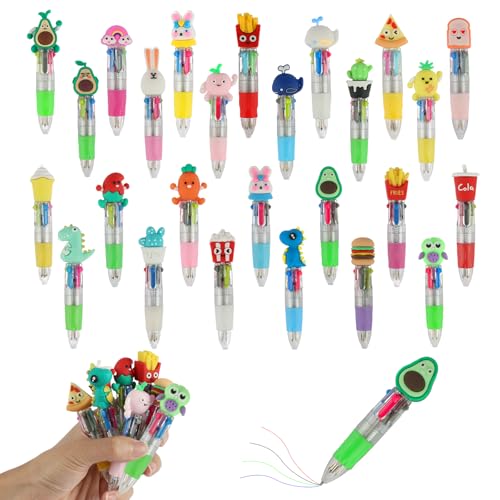 AOOSU Versenkbare Kugelschreiber Kinder, 26 Stück Mini Mehrfarbig Stifte Süßer, 4 Farben Kugelschreiber Kreativer Cartoon-Stift für Kinder Schüler Hausaufgaben Schule Büro Geschenke AOOSU Versenkbare Kugelschreiber Kinder, 26 Stück Mini Mehrfarbig Stifte Süßer, 4 Farben Kugelschreiber Kreativer Cartoon-Stift für Kinder Schüler Hausaufgaben Schule Büro Geschenke von AOOSU