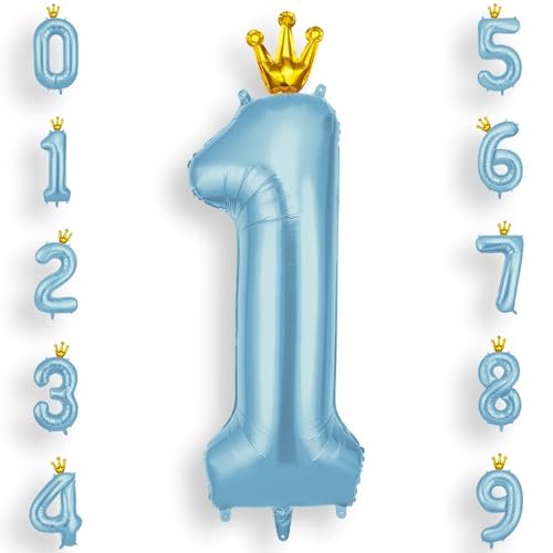 AOOSU Zahlen Luftballon Blau, Folienballon Zahl 1, 40 Zoll Helium Ballons Geburtstagsdeko Mädchen Junge Kindergeburtstag Party Deko Ballon Zahl Deko zum Geburtstag Silvester Deko Neujahr Deko AOOSU Zahlen Luftballon Blau, Folienballon Zahl 1, 40 Zoll Helium Ballons Geburtstagsdeko Mädchen Junge Kindergeburtstag Party Deko Ballon Zahl Deko zum Geburtstag Silvester Deko Neujahr Deko von AOOSU