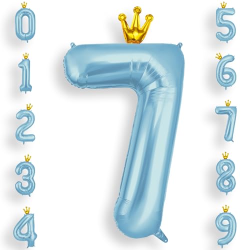 AOOSU Zahlen Luftballon Blau, Folienballon Zahl 7, 40 Zoll Helium Ballons Geburtstagsdeko Mädchen Junge Kindergeburtstag Party Deko Ballon Zahl Deko zum Geburtstag Silvester Deko Neujahr Deko AOOSU Zahlen Luftballon Blau, Folienballon Zahl 7, 40 Zoll Helium Ballons Geburtstagsdeko Mädchen Junge Kindergeburtstag Party Deko Ballon Zahl Deko zum Geburtstag Silvester Deko Neujahr Deko von AOOSU