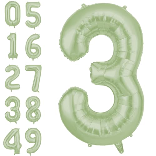 AOOSU Zahlen Luftballon Grün, Folienballon Zahl 3, 40 Zoll Helium Ballons Geburtstagsdeko Mädchen Junge Kindergeburtstag Party Deko Ballon Zahl Deko zum Geburtstag Silvester Deko Neujahr Deko AOOSU Zahlen Luftballon Grün, Folienballon Zahl 3, 40 Zoll Helium Ballons Geburtstagsdeko Mädchen Junge Kindergeburtstag Party Deko Ballon Zahl Deko zum Geburtstag Silvester Deko Neujahr Deko von AOOSU