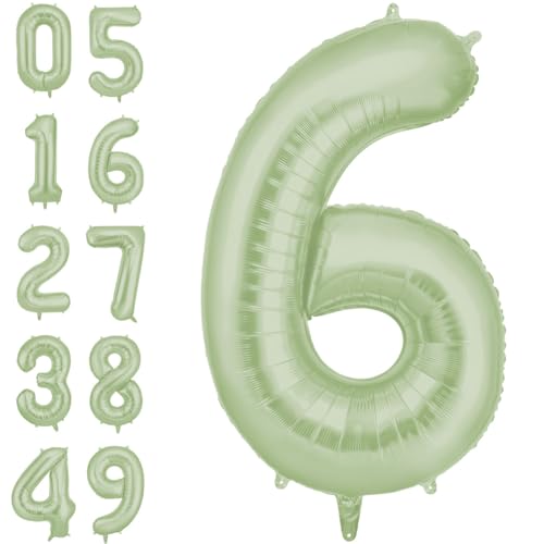 AOOSU Zahlen Luftballon Grün, Folienballon Zahl 6, 40 Zoll Helium Ballons Geburtstagsdeko Mädchen Junge Kindergeburtstag Party Deko Ballon Zahl Deko zum Geburtstag Silvester Deko Neujahr Deko AOOSU Zahlen Luftballon Grün, Folienballon Zahl 6, 40 Zoll Helium Ballons Geburtstagsdeko Mädchen Junge Kindergeburtstag Party Deko Ballon Zahl Deko zum Geburtstag Silvester Deko Neujahr Deko von AOOSU