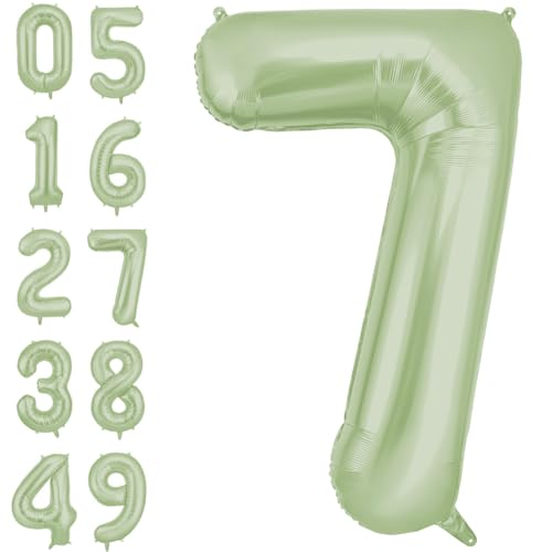AOOSU Zahlen Luftballon Grün, Folienballon Zahl 7, 40 Zoll Helium Ballons Geburtstagsdeko Mädchen Junge Kindergeburtstag Party Deko Ballon Zahl Deko zum Geburtstag Silvester Deko Neujahr Deko AOOSU Zahlen Luftballon Grün, Folienballon Zahl 7, 40 Zoll Helium Ballons Geburtstagsdeko Mädchen Junge Kindergeburtstag Party Deko Ballon Zahl Deko zum Geburtstag Silvester Deko Neujahr Deko von AOOSU