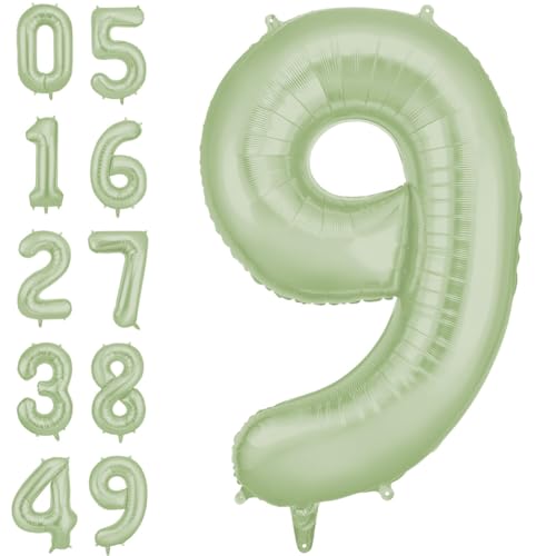 AOOSU Zahlen Luftballon Grün, Folienballon Zahl 9, 40 Zoll Helium Ballons Geburtstagsdeko Mädchen Junge Kindergeburtstag Party Deko Ballon Zahl Deko zum Geburtstag Silvester Deko Neujahr Deko AOOSU Zahlen Luftballon Grün, Folienballon Zahl 9, 40 Zoll Helium Ballons Geburtstagsdeko Mädchen Junge Kindergeburtstag Party Deko Ballon Zahl Deko zum Geburtstag Silvester Deko Neujahr Deko von AOOSU