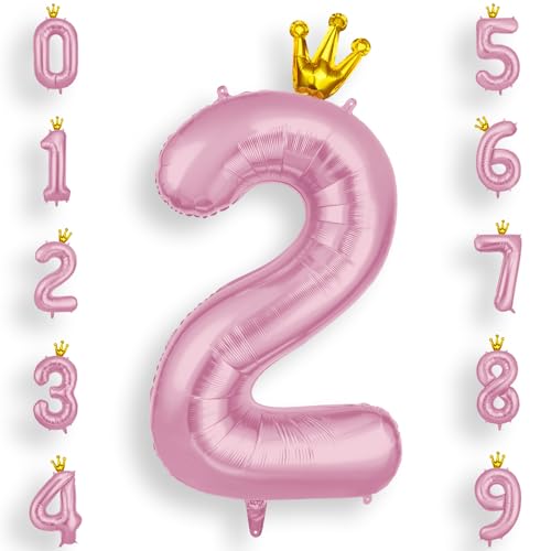 AOOSU Zahlen Luftballon Rosa, Folienballon Zahl 2, 40 Zoll Helium Ballons Geburtstagsdeko Mädchen Junge Kindergeburtstag Party Deko Ballon Zahl Deko zum Geburtstag Silvester Deko Neujahr Deko AOOSU Zahlen Luftballon Rosa, Folienballon Zahl 2, 40 Zoll Helium Ballons Geburtstagsdeko Mädchen Junge Kindergeburtstag Party Deko Ballon Zahl Deko zum Geburtstag Silvester Deko Neujahr Deko von AOOSU