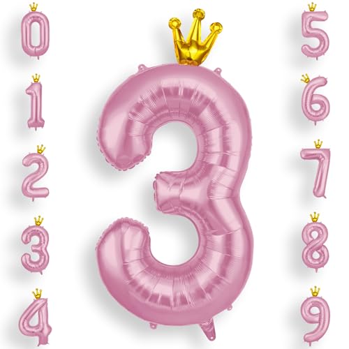 AOOSU Zahlen Luftballon Rosa, Folienballon Zahl 3, 40 Zoll Helium Ballons Geburtstagsdeko Mädchen Junge Kindergeburtstag Party Deko Ballon Zahl Deko zum Geburtstag Silvester Deko Neujahr Deko AOOSU Zahlen Luftballon Rosa, Folienballon Zahl 3, 40 Zoll Helium Ballons Geburtstagsdeko Mädchen Junge Kindergeburtstag Party Deko Ballon Zahl Deko zum Geburtstag Silvester Deko Neujahr Deko von AOOSU