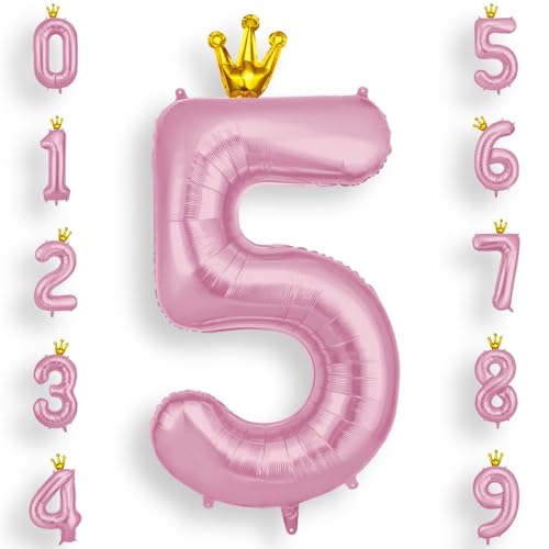 AOOSU Zahlen Luftballon Rosa, Folienballon Zahl 5, 40 Zoll Helium Ballons Geburtstagsdeko Mädchen Junge Kindergeburtstag Party Deko Ballon Zahl Deko zum Geburtstag Silvester Deko Neujahr Deko AOOSU Zahlen Luftballon Rosa, Folienballon Zahl 5, 40 Zoll Helium Ballons Geburtstagsdeko Mädchen Junge Kindergeburtstag Party Deko Ballon Zahl Deko zum Geburtstag Silvester Deko Neujahr Deko von AOOSU