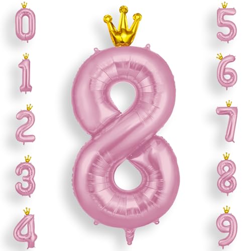 AOOSU Zahlen Luftballon Rosa, Folienballon Zahl 8, 40 Zoll Helium Ballons Geburtstagsdeko Mädchen Junge Kindergeburtstag Party Deko Ballon Zahl Deko zum Geburtstag Silvester Deko Neujahr Deko AOOSU Zahlen Luftballon Rosa, Folienballon Zahl 8, 40 Zoll Helium Ballons Geburtstagsdeko Mädchen Junge Kindergeburtstag Party Deko Ballon Zahl Deko zum Geburtstag Silvester Deko Neujahr Deko von AOOSU