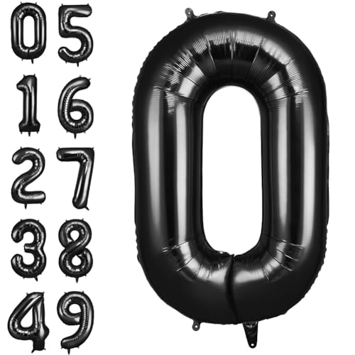AOOSU Zahlen Luftballon Schwarz, Folienballon Zahl 0, 40 Zoll Helium Ballons Geburtstagsdeko Mädchen Junge Kindergeburtstag Party Deko Ballon Zahl Deko zum Geburtstag Silvester Deko Neujahr Deko AOOSU Zahlen Luftballon Schwarz, Folienballon Zahl 0, 40 Zoll Helium Ballons Geburtstagsdeko Mädchen Junge Kindergeburtstag Party Deko Ballon Zahl Deko zum Geburtstag Silvester Deko Neujahr Deko von AOOSU