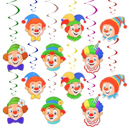 AOOTE Clown Girlande Karneval, 12 Stück Clown Hängende Wirbel Girlande, Party Deko Clown Hanging Decoration für Fasching,Karneval Geburtstag,Zirkus Party Deko,Geburtstag,Hochzeit AOOTE Clown Girlande Karneval, 12 Stück Clown Hängende Wirbel Girlande, Party Deko Clown Hanging Decoration für Fasching,Karneval Geburtstag,Zirkus Party Deko,Geburtstag,Hochzeit von AOOTE