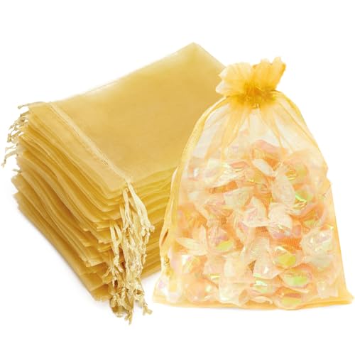 AOOTUERL 50 Stück 9 X 12 cm Organzasäckchen Gold Organzabeutel Organza Schmuck Säckchen Geschenktüten wiederverwendbare Netzbeutel für Verpackung schmuck geschenk obsttee kaffee gewürze AOOTUERL 50 Stück 9 X 12 cm Organzasäckchen Gold Organzabeutel Organza Schmuck Säckchen Geschenktüten wiederverwendbare Netzbeutel für Verpackung schmuck geschenk obsttee kaffee gewürze von AOOTUERL