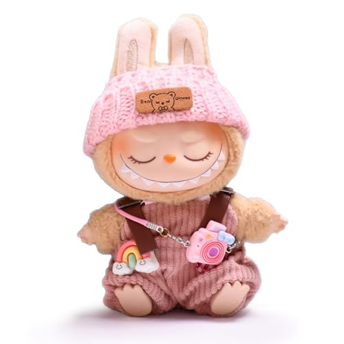 Passende Kleidung für die Labubu-Plüsch Toy, Bekleidung für 17cm Labubu Plüsch, Niedliche Mini Plüsch Puppen Kleidung Outfit nur Bekleidungs zubehör für 17cm Labubu, für DIY Kinder Geschenke von AOOTUERL