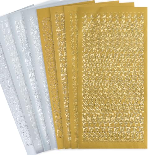 Wachsbuchstaben FüR Kerzen, 8 Blatt Blätter Sticker Buchstaben Zahlen, Farben Wachsplatten, Bastelset Kommunionkerze, zum Beschriften von glatten Flächen wie Kerzen zur Taufe Kommunion oder Hochzeit von AOOTUERL