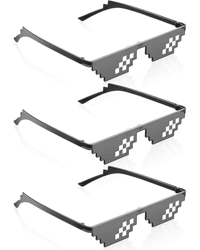 AORHOFJ 3 Stück Coole Brillen Lustige Brillen Pixel Sonnenbrillen PC Sonnenbrillen Spielzeug Mosaik Brillen Foto Requisiten Unisex Fasching Brillen für Männer Frauen,lustige Sonnenbrille AORHOFJ 3 Stück Coole Brillen Lustige Brillen Pixel Sonnenbrillen PC Sonnenbrillen Spielzeug Mosaik Brillen Foto Requisiten Unisex Fasching Brillen für Männer Frauen,lustige Sonnenbrille von AORHOFJ