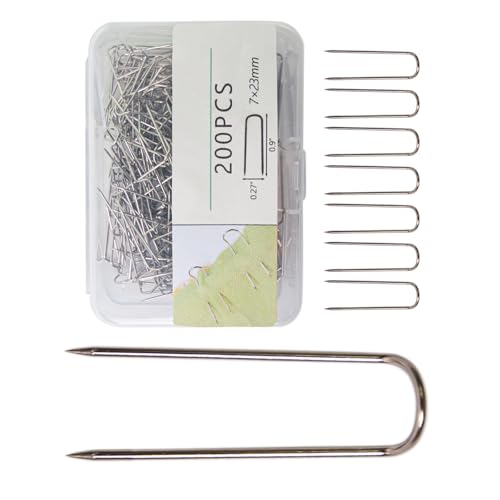 100/200pcs Nähen Fork Pin Fork Pin Doppelblockiernadelnedlecraft Pin Für Quilting Needlecraft Project Schmuck Display Quiltstifte von AOSAIXIS