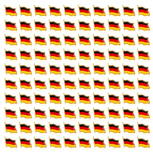 100 Stücke Deutschland Flagge Anstecker Mit Leuchtenden Farben Rucksäcken Dekoration Pin Geeignet Für Sportveranstaltung Und Tägliche Verwendung Sicherer Clip Schließungen von AOSAIXIS