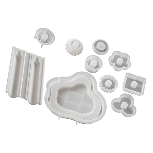 10pcs Stapelbare Silikonkerzenformen Für Epoxidharz Herstellen Säulen Kerzenseife Schokoladenform Fondant Silikonform 10pcs Stapelbare Silikonkerzenformen Für Epoxidharz Herstellen Säulen Kerzenseife Schokoladenform Fondant Silikonform von AOSAIXIS