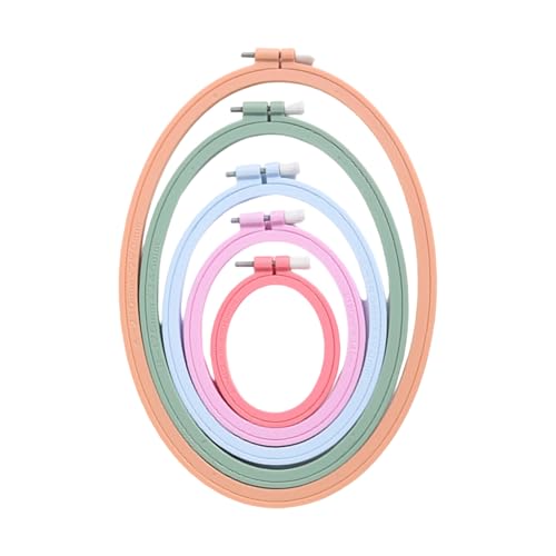 5pcs Einstellbare Stickerei Hoop Mit Federclip Oval Formstich Rahmen Für Needlecraft Stitching Project Frame Ständer 5pcs Einstellbare Stickerei Hoop Mit Federclip Oval Formstich Rahmen Für Needlecraft Stitching Project Frame Ständer von AOSAIXIS