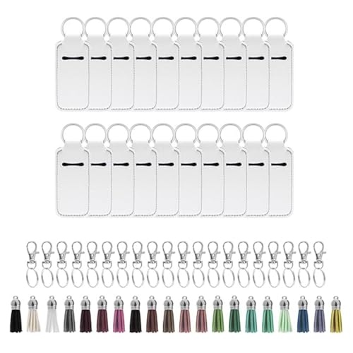 AOSAIXIS 20 Punkte Sublimation Lippenstift Schlüsselbund Lippenstift Blanks Mit Metallschlüsselketten Quasten Für Rucksäcke Lippenbalsam Blanks AOSAIXIS 20 Punkte Sublimation Lippenstift Schlüsselbund Lippenstift Blanks Mit Metallschlüsselketten Quasten Für Rucksäcke Lippenbalsam Blanks von AOSAIXIS