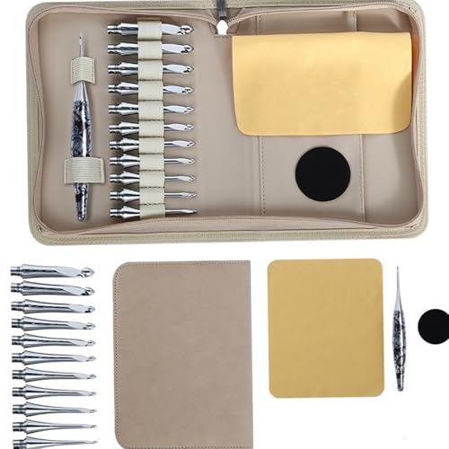 Ergonomischer Tunesischer Häkelhaken Mit 11 Größen Austauschbarer Spitze Ergonomisch 3 5 Mm Bis 10 Mm Für Stricken Von Weben Professionell Austauschbar von AOSAIXIS