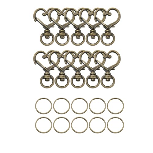 Set Von 10 Heart Lobster Verschluss Mit Schlüsselringen Für Schlüsselbund Elegante Antiquitäten Finish Schlüsselhalter Schmuckzubehör Herstellen Set Von 10 Heart Lobster Verschluss Mit Schlüsselringen Für Schlüsselbund Elegante Antiquitäten Finish Schlüsselhalter Schmuckzubehör Herstellen von AOSAIXIS