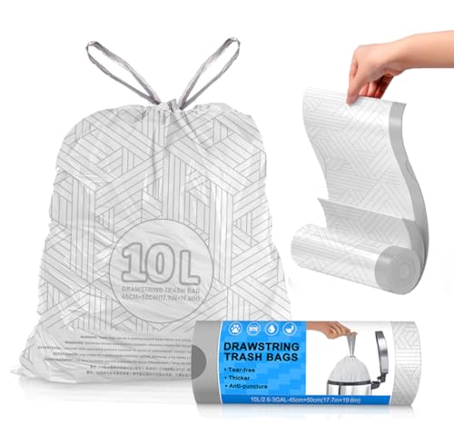AOSULI Müllbeutel 10L mit Zugband Weiß Müllsäcke Reißfest Kleine Mülltüten für Bad,30 Stück Kosmetikeimer Abfallsäcke AOSULI Müllbeutel 10L mit Zugband Weiß Müllsäcke Reißfest Kleine Mülltüten für Bad,30 Stück Kosmetikeimer Abfallsäcke von AOSULI