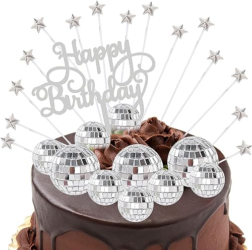 26 PCS Discokugel Kuchen Toppers, 1970er Disco Ball Kuchen Dekorationen Kuchen Toppers Cupcake Toppers Geburtstagsparty Zubehör Kuchen Topper Reflektierende Glitter Kuchen Dekoration Toppers 26 PCS Discokugel Kuchen Toppers, 1970er Disco Ball Kuchen Dekorationen Kuchen Toppers Cupcake Toppers Geburtstagsparty Zubehör Kuchen Topper Reflektierende Glitter Kuchen Dekoration Toppers von AOT