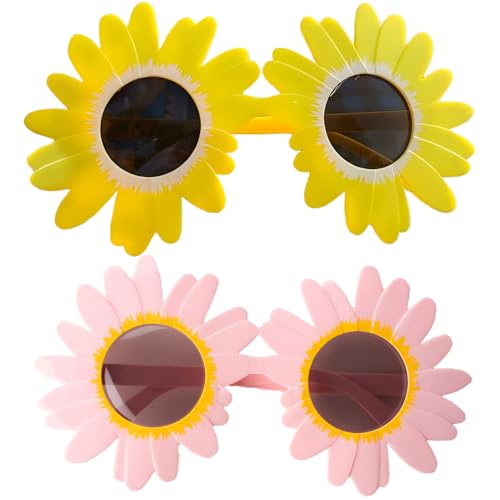 2 Stück neue und interessante Partybrillen, Hawaii-Stil, Sonnenblumen-Gläser, Strandparty-Gläser, Pool-Party, Geburtstagsfeier, Bierparty, Kostümparty, Hawaii-Themenparty, Foto-Requisiten von AOT