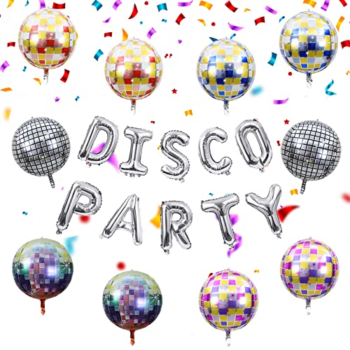 AOT 20 Stück Disco-Folienballons, ein Disco-Party-Ballon-Banner, 55,9 cm, Spiegel-Metallic-Ballons, Disco-Tanz-Partyzubehör für Geburtstagsparty, Hochzeitsdekoration, mittelgroß von AOT