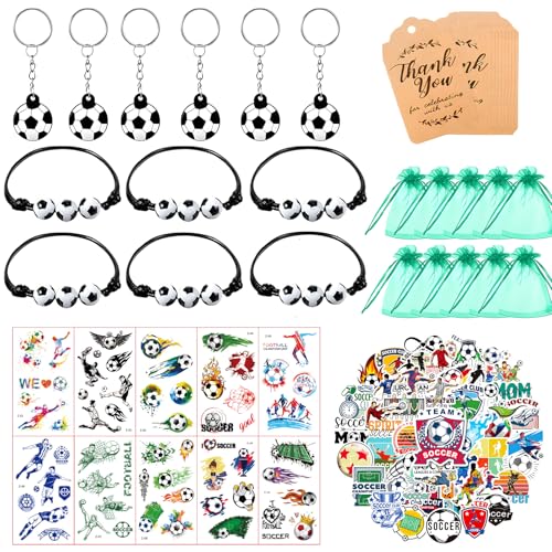 Fußball-Partytüten, Fußball-Partytüten mit Armbändern, Fußball-Schlüsselanhänger, Tattoos, Gaze-Aufkleber, Netztaschen, Kindergeburtstagsgeschenke, Partydekorationen, Fußballspielzeug für Jungen und Fußball-Partytüten, Fußball-Partytüten mit Armbändern, Fußball-Schlüsselanhänger, Tattoos, Gaze-Aufkleber, Netztaschen, Kindergeburtstagsgeschenke, Partydekorationen, Fußballspielzeug für Jungen und von AOT