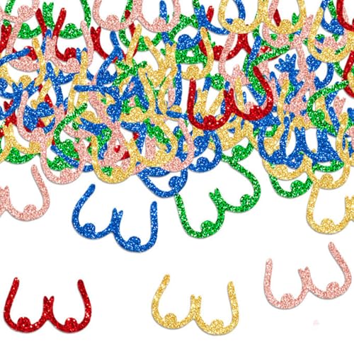 AOVNA 100 Stück Brustkrebs-Bewusstseins-Konfetti, Krebs-Schild, Party-Tischdekoration, Glitzerpapier-Konfetti, Tischdekoration, Zubehör von AOVNA