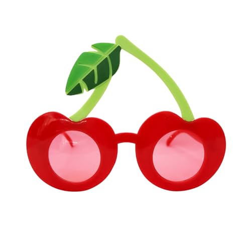 AOVNA Rote Kirsche Sonnenbrille Obst Sonnenbrille Cocktail Crazy Gläser für Hawaii Mottoparty Foto Requisiten von AOVNA