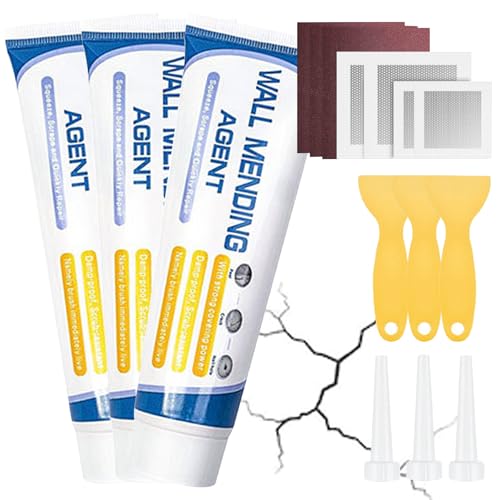 AOWVUTS Spachtelmasse Weiß Innen, Fertig Wand Reparatur Paste Löcher Wand Füllen Wall Repair Kit Spachtel für Reparatur von Rissen, Löchern, Graffiti, Peeling von AOWVUTS