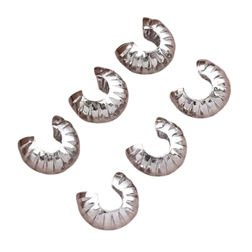 10 Stück 4mm kupfer plattierte echte goldene dicke silbrig Muster Crescent End schnalle, DIY Schmuck Herstellung Zubehör 10 Stück 4mm kupfer plattierte echte goldene dicke silbrig Muster Crescent End schnalle, DIY Schmuck Herstellung Zubehör von AOYEAH