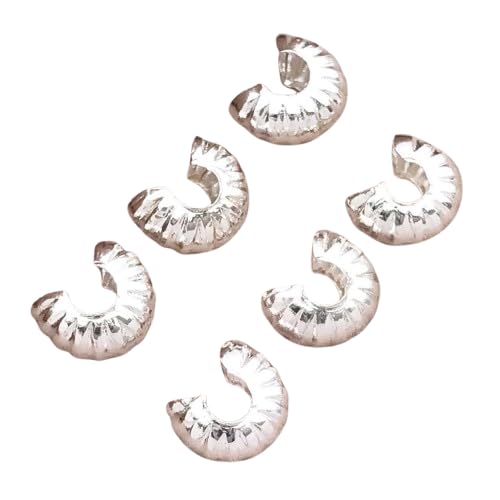 10 Stück 4mm kupfer plattierte echte goldene dicke silbrig Muster Crescent End schnalle, DIY Schmuck Herstellung Zubehör 10 Stück 4mm kupfer plattierte echte goldene dicke silbrig Muster Crescent End schnalle, DIY Schmuck Herstellung Zubehör von AOYEAH