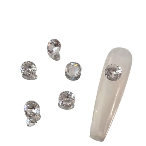 10 Stück Nagel Strass steine, 3D Zirkon Kristalle, Verzerrung Herz Super glänzende Charms, DIY Nagel kunst Dekoration Handwerk von AOYEAH