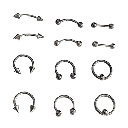 10Pcs Punk Nagel Charms, Retro Metall Schwarz Silber Nagel Charme, Mode Salon Maniküre Zubehör von AOYEAH