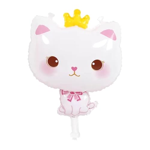 1PC Niedliche Prinzessin Krone weiße Katze Aluminium folie Ballon, Mädchen Geburtstags feier Dekoration, Vergnügung spark Hand ballons 1PC Niedliche Prinzessin Krone weiße Katze Aluminium folie Ballon, Mädchen Geburtstags feier Dekoration, Vergnügung spark Hand ballons von AOYEAH