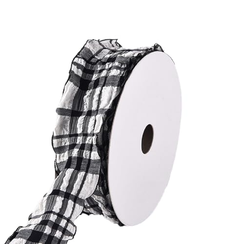 2,5 cm Plaid Plissee band, DIY-Band Handgemachte Handwerks materialien, Bouquet Verpackung Bekleidungs zubehör von AOYEAH