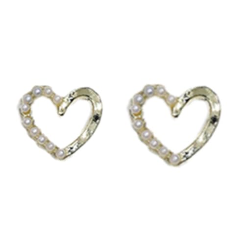 2 Stück Herz nagel Charms, 3D bunte Strass Kristall Nagel Kunst Aufkleber, Maniküre Zubehör von AOYEAH